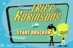 Meet the Robinsons title screen for GameBoy Advance